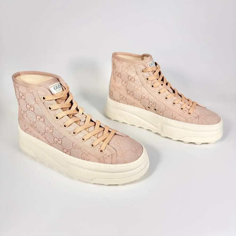 Gucci Canvas GG Supreme High Top Sneaker - Women’s 9.5 - Picture 3 of 8